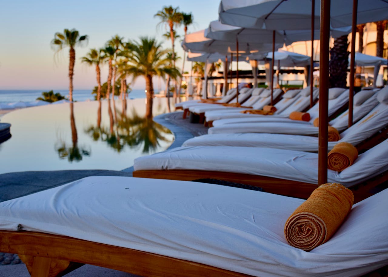 gallery-6 Experience luxury relaxation at a poolside resort in Cabo San Lucas, Mexico.